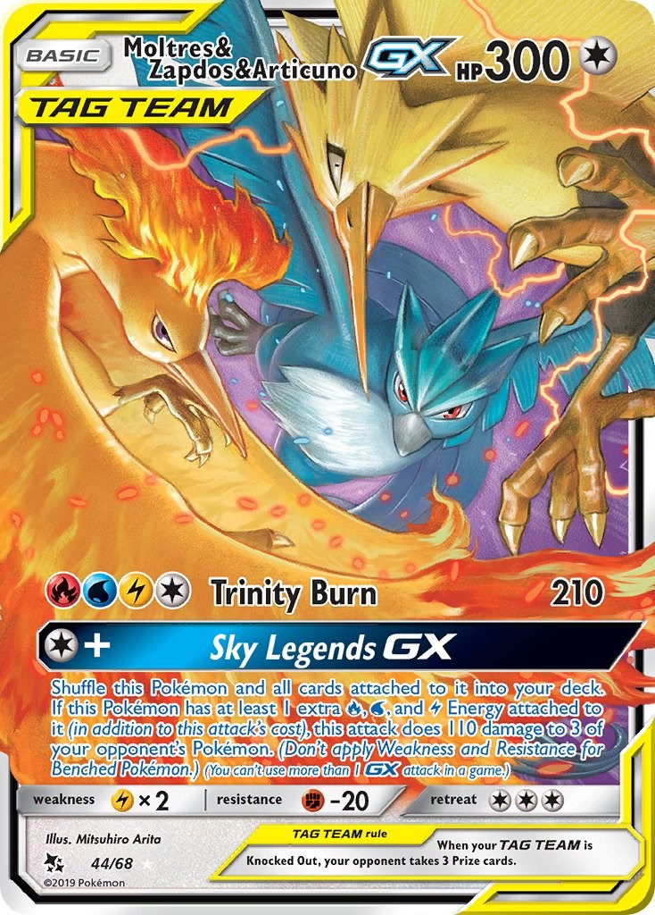 Moltres & Zapdos & Articuno GX - 44/68
