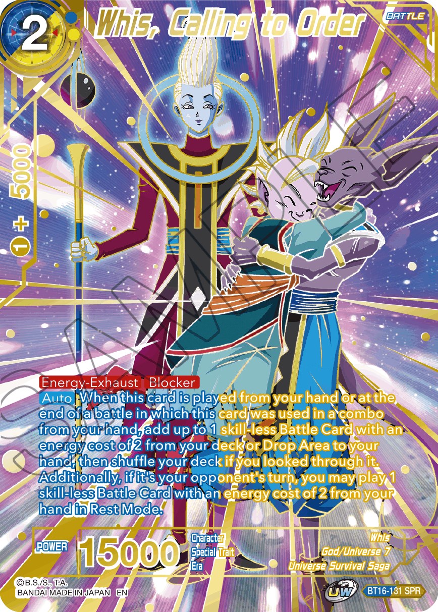 Whis, Calling to Order (SPR) [DBS-B16 - BT16-131]