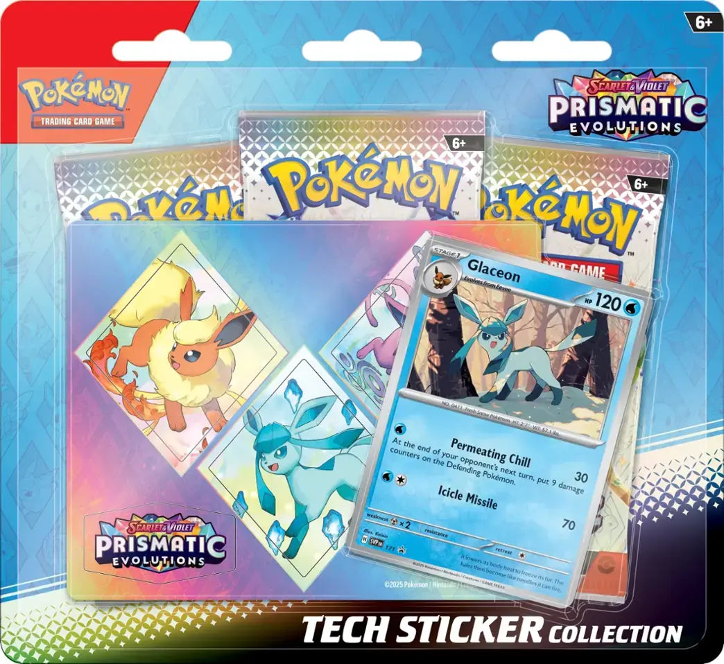 Pokemon TCG: Scarlet & Violet: Prismatic Evolutions: Tech Sticker Collection - Glaceon