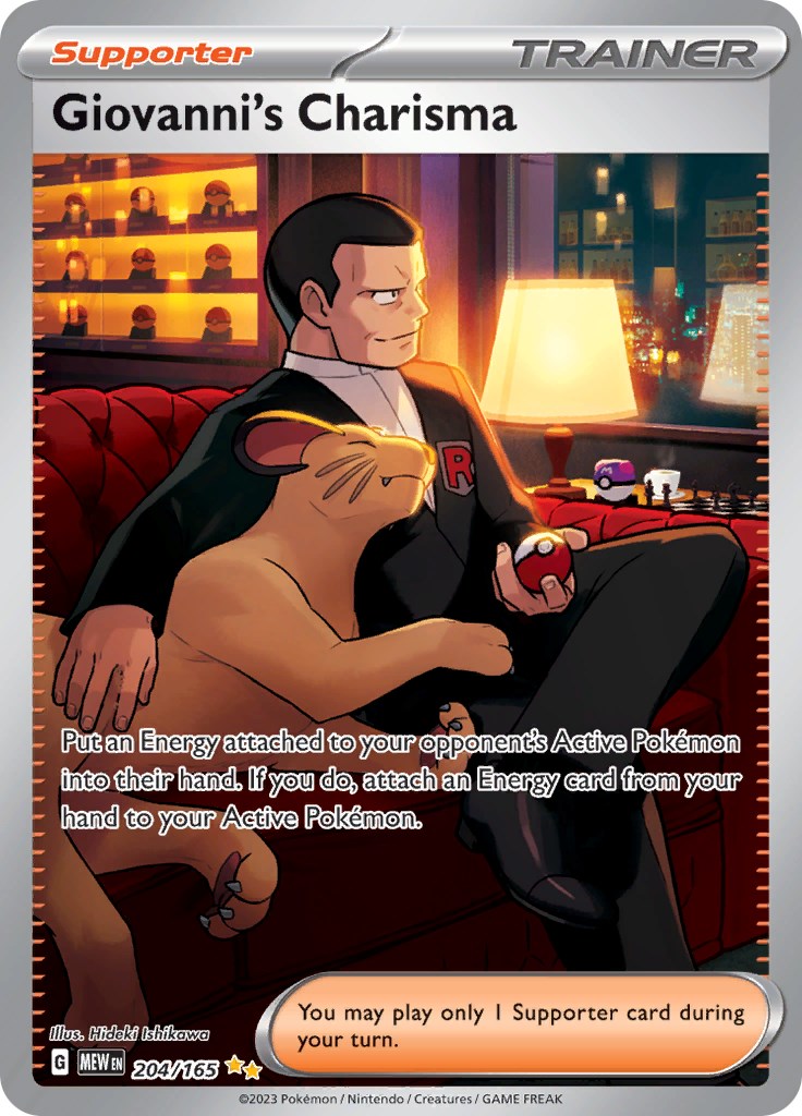 Giovanni's Charisma - 204/165 - 204/165 - (SV: Scarlet & Violet 151)