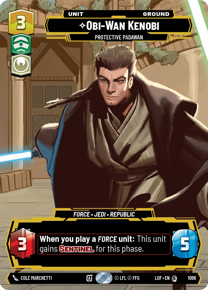 Obi-Wan Kenobi - Protective Padawan (Prestige Foil) - 1096 - (Legends of the Force)