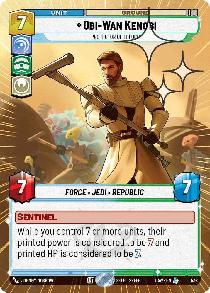 Obi-Wan Kenobi - Protector of Felucia (Hyperspace Foil) - 538 - (A Lawless Time)