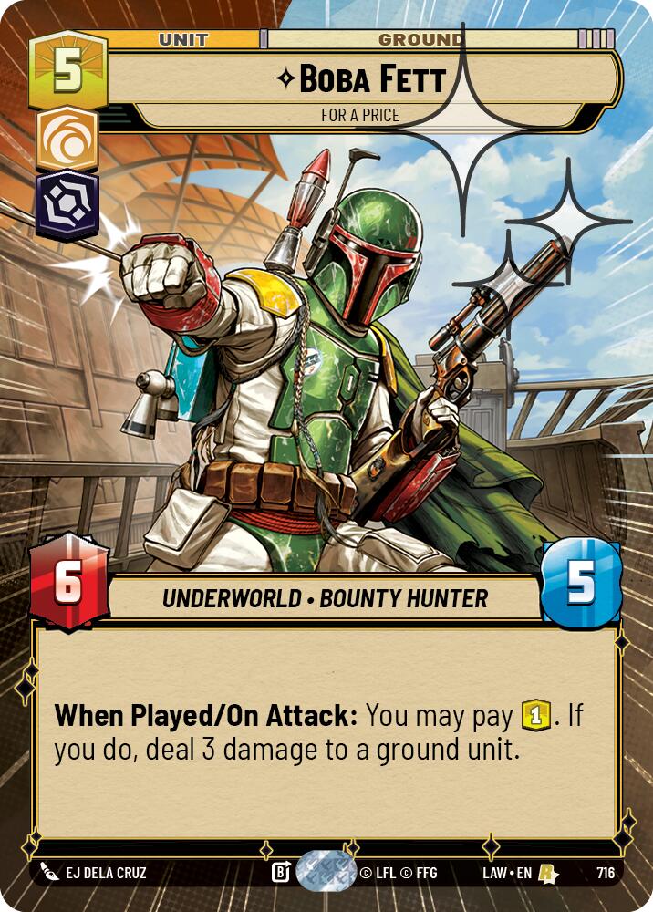 Boba Fett - For a Price (Hyperspace Foil) - 716 - (A Lawless Time)